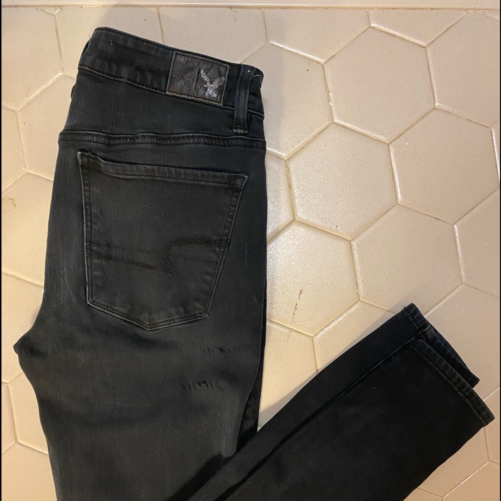Black American Eagle Highrise Jean